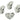 Push Back Stud Earring - Brass - 316 Stainless Steel Stud - 18K Real White Gold Plating - 9.4gr - MJ103893 - MinjuanRong