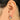 Huggie Hoop Wire Earring - Brass - 18K Real White Gold Plating - 4.7gr - MJ101600 - MinjuanRong