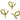 Push Back Stud Earring - Brass - Steel Stud - 18K Real Gold Plating - 5.7gr - MJ101983 - MinjuanRong