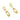 Push Back Stud Earring - Brass - 316 Stainless Steel Stud - 18K Real Gold Plating - 6.4gr. - MJ101967 - MinjuanRong