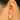 Push Back Stud Earring - Brass - Enamel - Cubic Zircon - Brass Stud - 18K Real Gold Plating - 1.6gr - MJ103387 - MinjuanRong