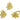 English Lock Earring - Brass - Cubic Zircon - 18K Real gold plating - 5.9gr - MJ102023 - MinjuanRong