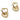 Push Back Stud Earring - Brass - Stainless Steel Stud - 18K Real Gold Plated Brass - 7.7gr - MJ102141 - MinjuanRong
