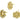 Push Back Stud Earring - Brass - Cubic Zircon -  316 stainless steel stud - 18K Real gold plating - 6.9gr - MJ102039 - MinjuanRong