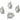 Push Back Stud Earring - Brass - Cubic Zircon - 316 Stainless Steel Stud - 18K Real White Gold Plating - 5.6gr - MJ104081 - MinjuanRong