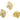 Push Back Stud Earring - Brass - Cubic Zircon -  316 stainless steel stud - 18K Real gold plating - 5.2gr - MJ102035 - MinjuanRong