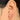 Push Back Stud Earring - Brass - Cubic Zircon - 316 Stainless Steel Stud - 18k Real Gold Plating - white (cz-21) - 3gr - MJ101763 - MinjuanRong