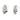 Push Back Stud Earring - Brass - 316 Stainless Steel Stud - 18K Real White Gold Plating - 10.9gr - MJ104090 - MinjuanRong