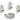 Push Back Stud Earring - Brass - 316 Stainless Steel Stud - 18K Real White Gold Plating - 10.9gr - MJ104090 - MinjuanRong