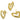 Push Back Stud Earring - Brass  - 316 stainless steel stud - 18K Real gold plating - 7.7gr - MJ102006 - MinjuanRong