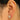 Push Back Stud Earring - Brass -  Imitation Silver Stud -  Cubic Zircon - 18K Real Gold Plating - 2.3gr - MJ102877 - MinjuanRong