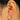 Push Back Stud Earring - Brass -  Imitation Silver Stud -  Sea Shell - Cubic Zircon - 18K Real Gold Plating - 2gr - MJ102878 - MinjuanRong