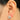 Push Back Stud Earring - Brass  - Cubic Zircon  - 316 stainless steel stud - 18K Real gold plating - 3.6gr - MJ101995 - MinjuanRong