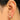 Huggie Hoop Wire Earring - Brass  - Cubic Zircon - 18K Real gold plating - 4.6gr - MJ102077 - MinjuanRong