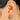 Push Back Stud Earring - Brass - Blue Lace -  Agate Crystal - Natural Stone - Gold Tone Plated Brass - 5gr - MJ101986 - MinjuanRong