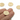 Brass Texture Round Sea Sparkle Charms With Zircons - Gold Sun Waves Pendant - 18K Real Gold Plated Brass - 22.28x19.34x1.43mm - RGP4270