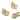Push Back Stud Earring - Brass - Zircon - 925 silver stud - 18K Real Gold Plated Brass - 9.4gr - MJ102149 - MinjuanRong