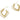 Push Back Stud Earring - Brass - Stainless Steel  Stud - 18K Real Gold Plated Brass - 5.76gr - MJ200899
