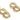 Push Back Stud Earring - Brass - Stainless Steel Stud - 18K Real Gold Plated Brass - 7.2gr - MJ200357 - MinjuanRong