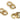 Push Back Stud Earring - Brass - Stainless Steel Stud - 18K Real Gold Plated Brass - 7.2gr - MJ200357 - MinjuanRong