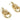 Push Back Stud Earring - Brass - Stainless Steel Stud - 18K Real Gold Plated - 14.6gr - MJ200008