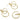 Push Back Stud Earring - Brass - Zircon - 18K Real Gold Plated Brass - 5.1gr - MJ201978 - MinjuanRong