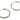 Huggie Hoop Wire Earring - Brass - 18K Real White Gold Plated Brass - 6.8gr - MJ101074 - MinjuanRong