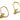 Push Back Stud Earring - Brass - 925 silver stud - 18k real gold plated brass - 9.41gr - MJ201161 - MinjuanRong