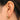 Huggie Hoop Wire Earring - Brass  - Cubic Zircon - 18K Real Gold Plating - 1.8gr - MJ100705 - MinjuanRong