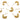 Push Back Stud Earring - Brass - 316 stainless steel stud - 18k real gold plated brass - 3.7gr - MJ200307 - MinjuanRong