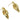 Push Back Stud Earring - brass - 925 silver stud - 18k real gold plated - 9.4gr - MJ200017