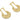 Hinged Back Earring - Brass - 18K Real Gold Plated Brass - 6.7gr - MJ200431 - MinjuanRong