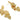 Push Back Stud Earring - Brass - 316 stainless steel stud - 18k real gold plated brass - 15.82gr- MJ200883