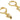Lever back Earring - Brass - Zircon - 18k real gold plated brass - 3.6gr. - MJ100875 - MinjuanRong