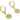 Lever back Earring - Brass - Zircon - 18k real gold plated brass - 3.8gr - MJ100877 - MinjuanRong