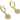 Lever back Earring - Brass - Zircon - 18k real gold plated brass - 3.8gr - MJ100872 - MinjuanRong