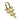 Push Back Stud Earring - brass - Steel Stud - 18k real gold plated - 8gr - MJ200020