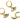 Lever back Earring - Brass - Zircon - 18k real gold plated brass - 3.56gr - MJ201142 - MinjuanRong