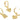 Leverback Earring - Brass - Cubic Zircon - 18K Real Gold Plated Brass - 1.7gr - MJ103858 - MinjuanRong