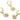 Lever back Earring - Brass - Zircon - 18k real gold plated brass - 3.8gr - MJ100877 - MinjuanRong
