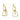 Push Back Stud Earring - Brass - 316 stainless steel stud - 18K Real Gold Plating - 7.2gr - MJ101320 - MinjuanRong