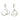 Push Back Stud Earring - Brass - 316 stainless steel stud - 18K Real White Gold Plating - 7.2gr - MJ101425 - MinjuanRong