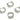 Huggie Hoop Wire Earring - Brass - Zircon - 18K Real White Gold Plating - 3.4gr - MJ101615 - MinjuanRong