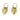 Push Back Stud Earring - Brass316 Stainless steel - 18K Real Gold Plating - 9.1gr - MJ101501 - MinjuanRong