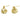 Push Back Stud Earring - Brass - 316 stainless steel stud - 18K Real Gold Plating - 5.2gr. - MJ101977 - MinjuanRong