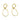 Push Back Stud Earring - Brass - 316 Stainless Steel Stud - 18K Real Gold Plating - 7.2gr. - MJ101963 - MinjuanRong