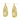 Push Back Stud Earring - Brass - 316 stainless steel stud - 18k Real Gold Plating - 12.13gr - MJ200884