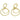 Push Back Stud Earring - Brass - 316 stainless steel stud - 18k Real Gold Plating - 9.43gr - MJ200888