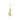 Push Back Stud Earring  - Brass - 316 stainless steel stud -  18k Real Gold Plating - 5.71gr - MJ200890