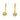 Push Back Stud Earring - Brass - 925 Silver Stud - 18k Real Gold Plating - 15.1gr - MJ103794 - MinjuanRong